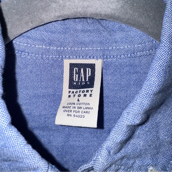 GAP Kids Factory Store Shirt Blue L - Picture 3 of 5